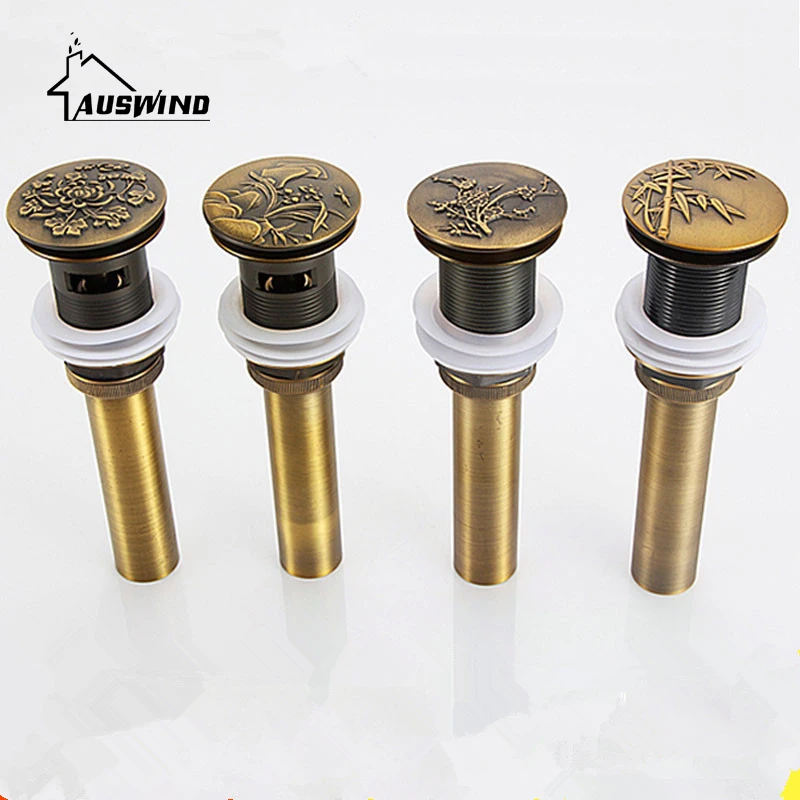 antique brass water pipe water heater to flip bounce european art basin water leakage threaded bathroom accessories free global shipping