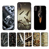 imido bullet and gun design black silicone phone case for iphone 6 7 8 66splus 7plus 8plus x xs xr xsmax 5 5s se fitted shell