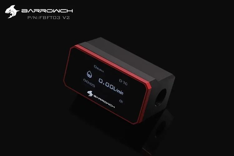 Курган OLED цифровой дисплей расходомер воды система охлаждения воды двойной G1/4 ''фитинг-Датчик потока
