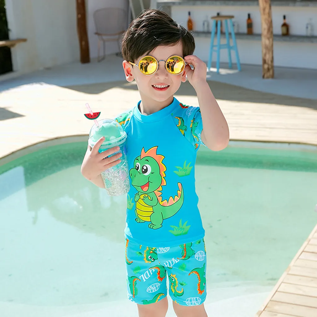 Купальный костюм для мальчиков из полиэстера 2 предмета купальный бикини пляжный