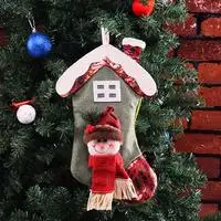 06 Рождественские чулки; носки Санта-Клауса; подарок для детей; сумка для конфет; Рождественское украшение для дома; Новогоднее украшение на елку - Цвет: 06