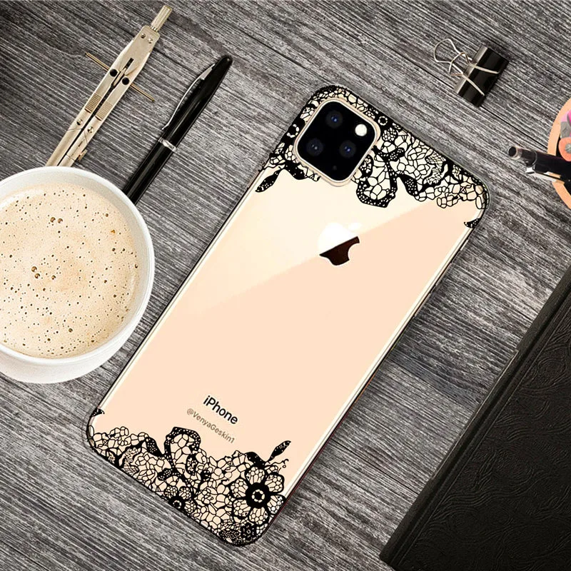 Новый силиконовый чехол для Apple IPhone X XR XS XI MAX XIR 7 8 Plus 6 6s 5 5C 5S SE модный кружевной
