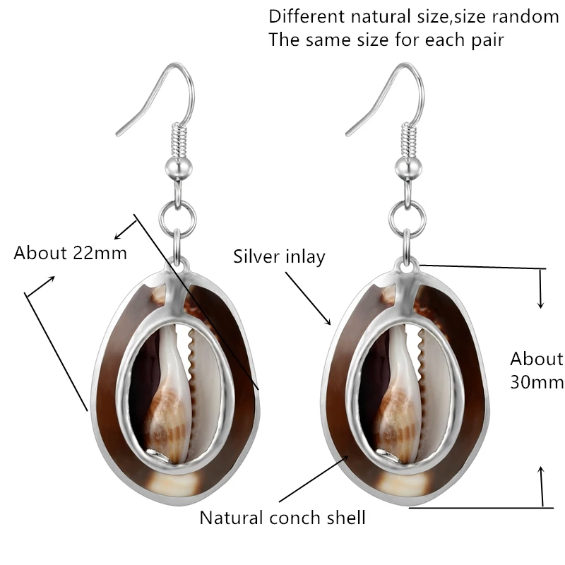Janeyacy 2018 New Natural Conch Shell Earrings Girl Casual Fashion Bijoux Women's Jewelry Pendientes | Украшения и аксессуары