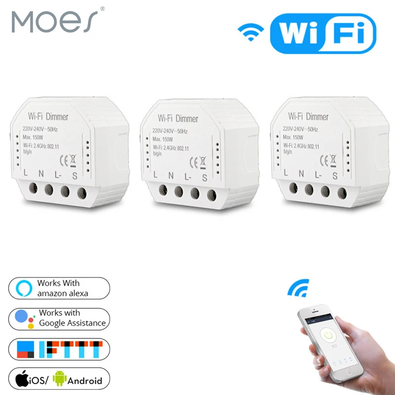 DIY умный WiFi свет светодиодный диммер переключатель Smart Life/Tuya приложение