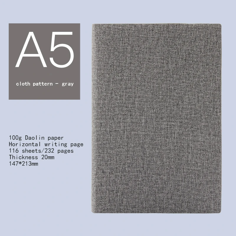 A5 толстый блокнот с бумажной обложкой из хлопчатобумажной ткани изображением