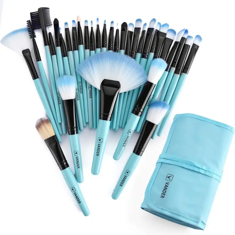 

VANDER LIFE 32Pcs Makeup Brushes Premium Make Up Brush Set Synthetic Kabuki Cosmetics Eyeliner Foundation Powder Blending Blush