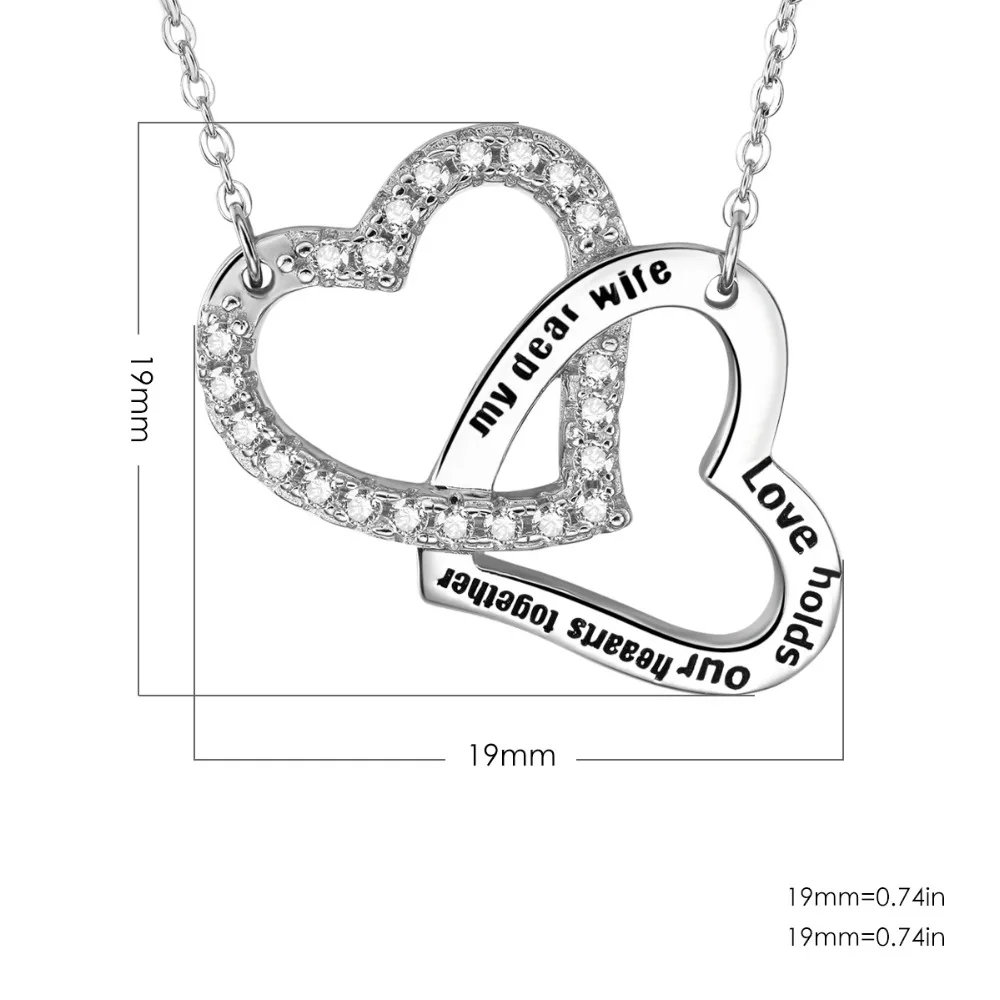 Ожерелье с двойным кулоном в виде сердца именем на заказ|necklace pendent|necklace pendant