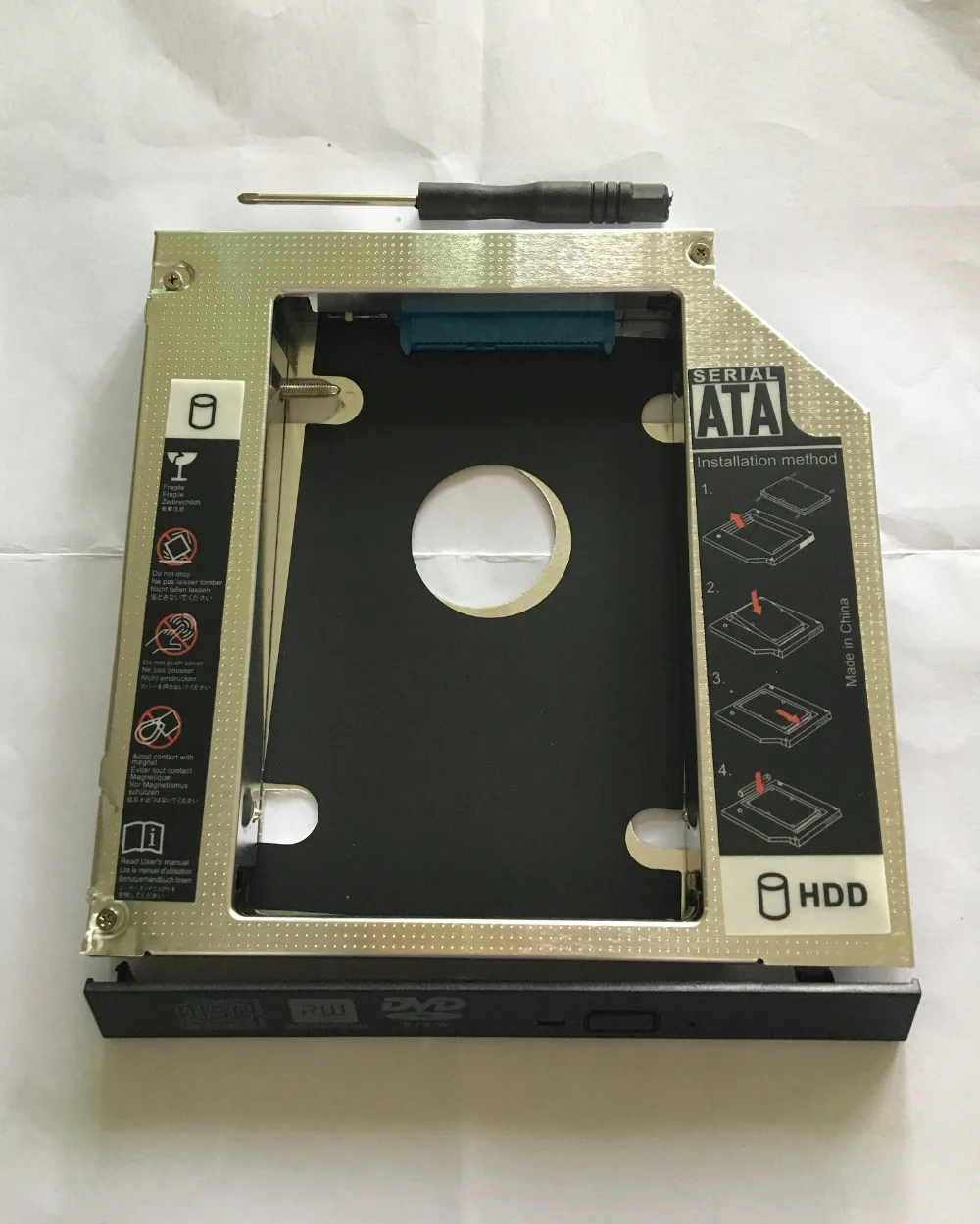 

WZSM 9.5mm SATA 2nd HDD SSD Hard Drive Caddy for Dell XPS M14X M14Z M14X M15X