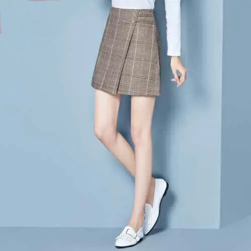 students skirt 3 Летняя одежда для девочек, шикарные мини-юбки для студентов, стильные трапециевидные юбки для девочек, клетчатые тонкие юбки в Корейском стиле для детей 16-20 лет - Цвет: students skirt 3