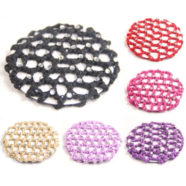Newest 2020 Women Lady Girl Beautiful Bun Cover Snood Hair Net Ballet Dance Skating Crochet With Diamond #2019.7.16 |