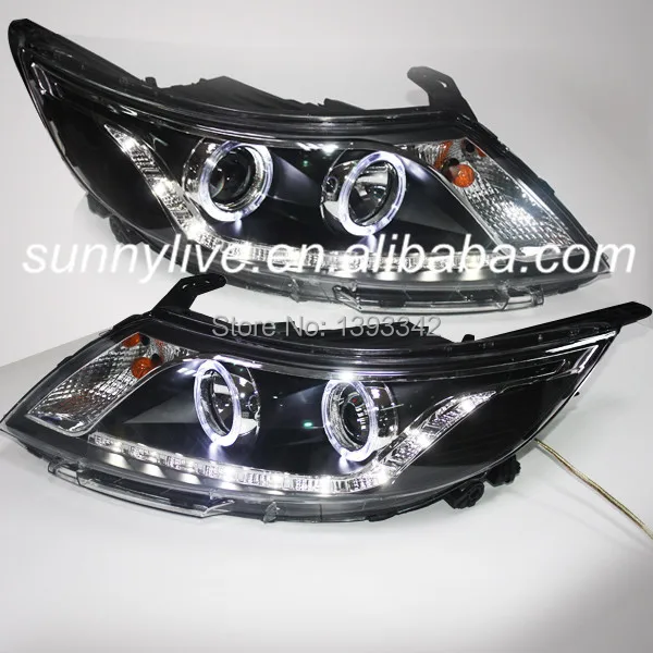 Светодиодный ная фара ангельские глазки для KIA RIO K2 2011 2012 года|projector angel|lens repairprojector