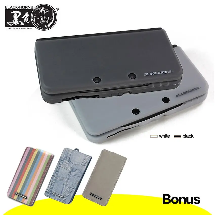 Мягкие Аксессуары силиконовый резиновый гелевый Чехол для Nintendo New 3DS (черный или