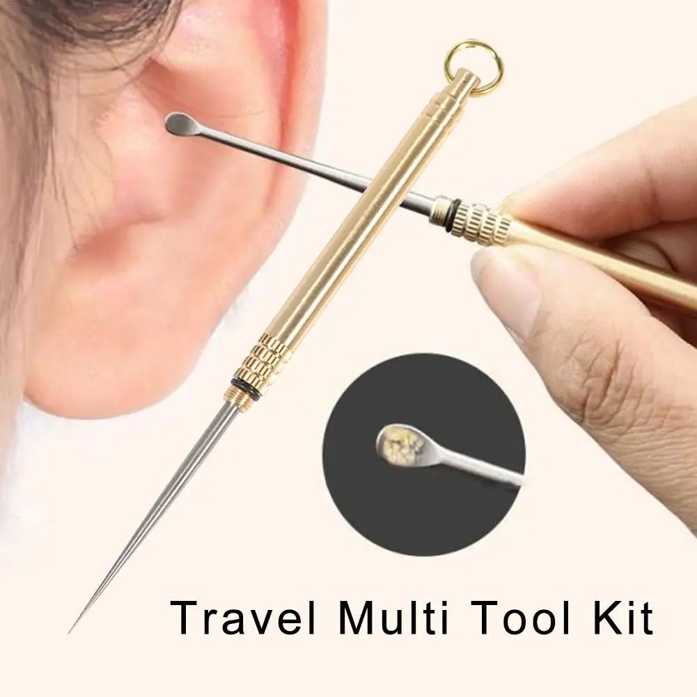 Титановый держатель для зубочистки металлический дорожный мульти-набор