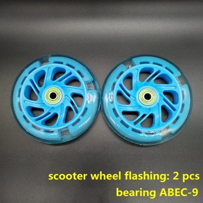 free shipping scooter wheel 120 mm* 24 mm PU made ABEC-9 bearing 120*24 mm - Цвет: blue120x24