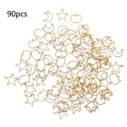 Пустая Подвеска из смолы в форме кошки, Луны, звезды, 90 шт.