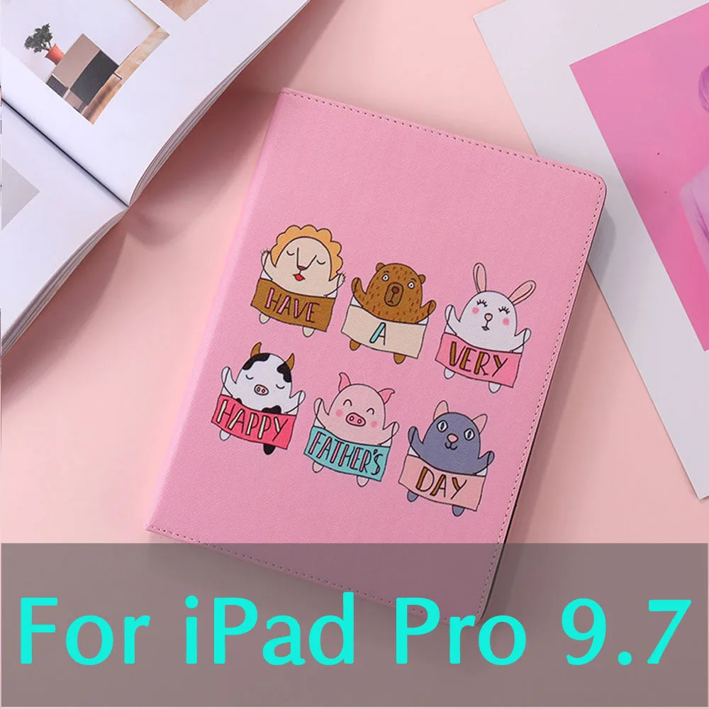 Чехлы для iPad Pro 9,7 Pro 10,5 Mini 4 3 2 1 противоударный милый мультяшный защитный Тоторо Модный чехол держатель Подставка для планшета ST17 - Цвет: Six pro9.7