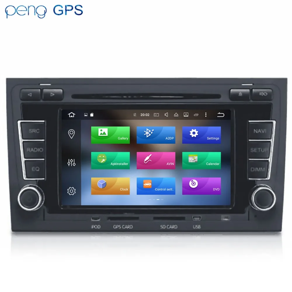 Автомобильная стерео 2din DVD GSP Navi Android 8 1 gps (2002-2008) для Audi S4/RS4/8E/8F/B9/B7 с Bluetooth Радио RDS CAN