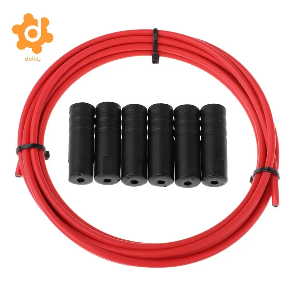 Red 9,7 футов/рулон MTB дорожный велосипедный переключатель кабель переключения корпус шланга колпачки наконечники щипцы пылезащитный чехол - Цвет: Red