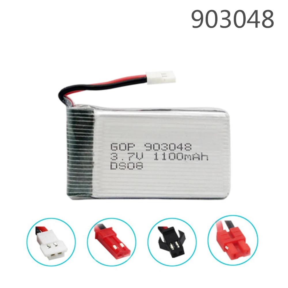 Литий-полимерный аккумулятор для Syma X5C X5SC X5SW X5UW X5HW T04 F28 859B, 3,7 В 903048, 1100 мАч