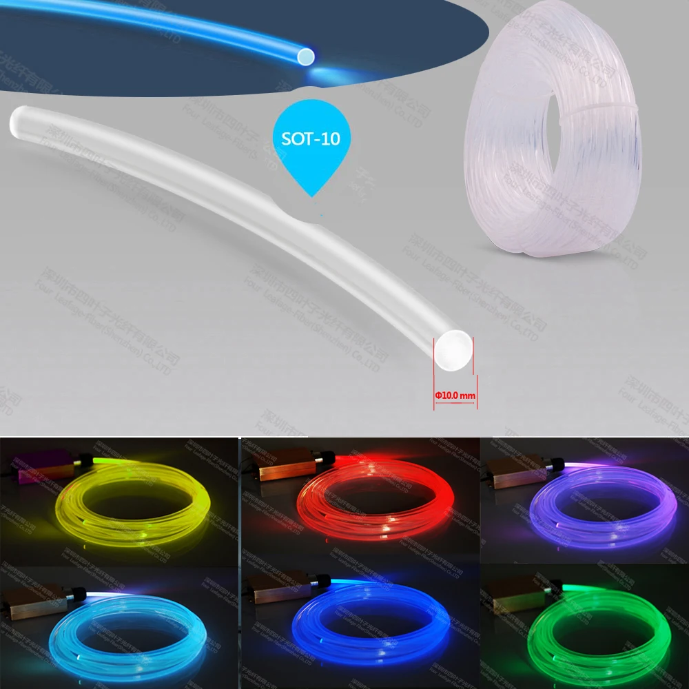 

10mm factory wholesale retails hot sale plastic glass side glow underwater fiber optic lighting for car led side signal light