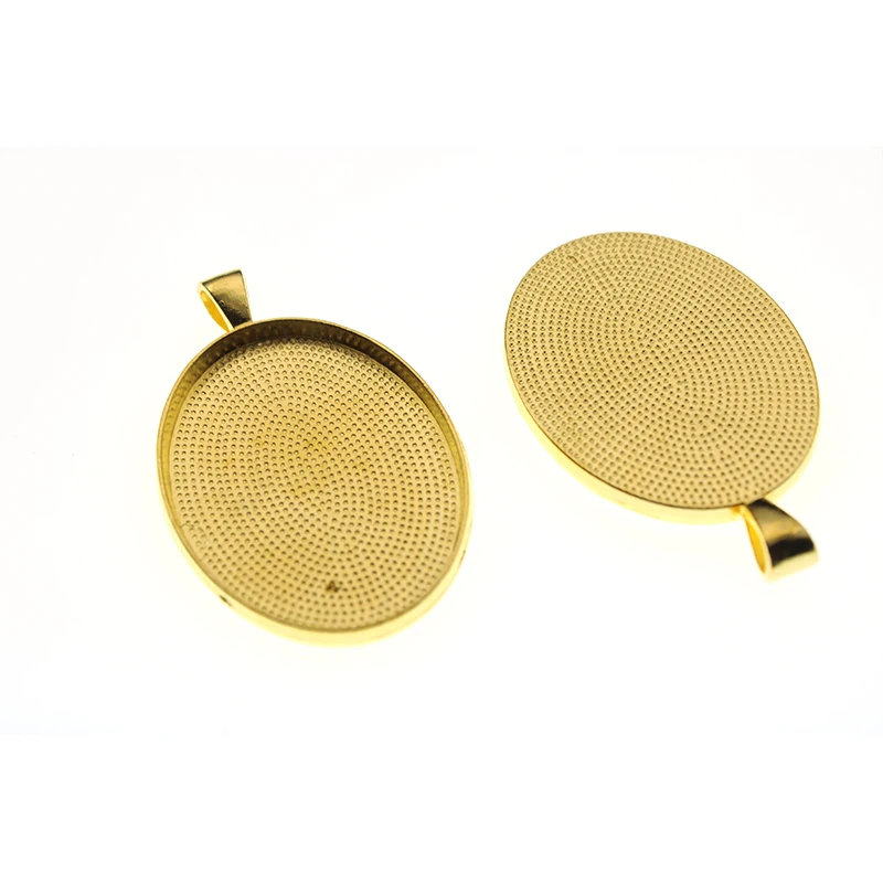 10 шт. серебряное Золотое Ожерелье Подвеска Настройка кабошон камея базовый лоток