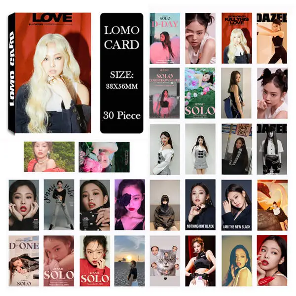 JENNIE 02 Youpop KPOP BLACKPINK Kill This Love JISOO LISA JENNIE альбом ломо карты Новая мода самодельная бумажная фото карта Фотокарта LK638 - Цвет: JENNIE 02