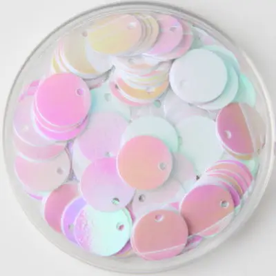 ISequins 200 шт./упак. 12 мм плоские круглые Блестки для судов Lentejuelas Para Manualidades DIY Одежда шитье и ткани рукоделия - Цвет: AB White
