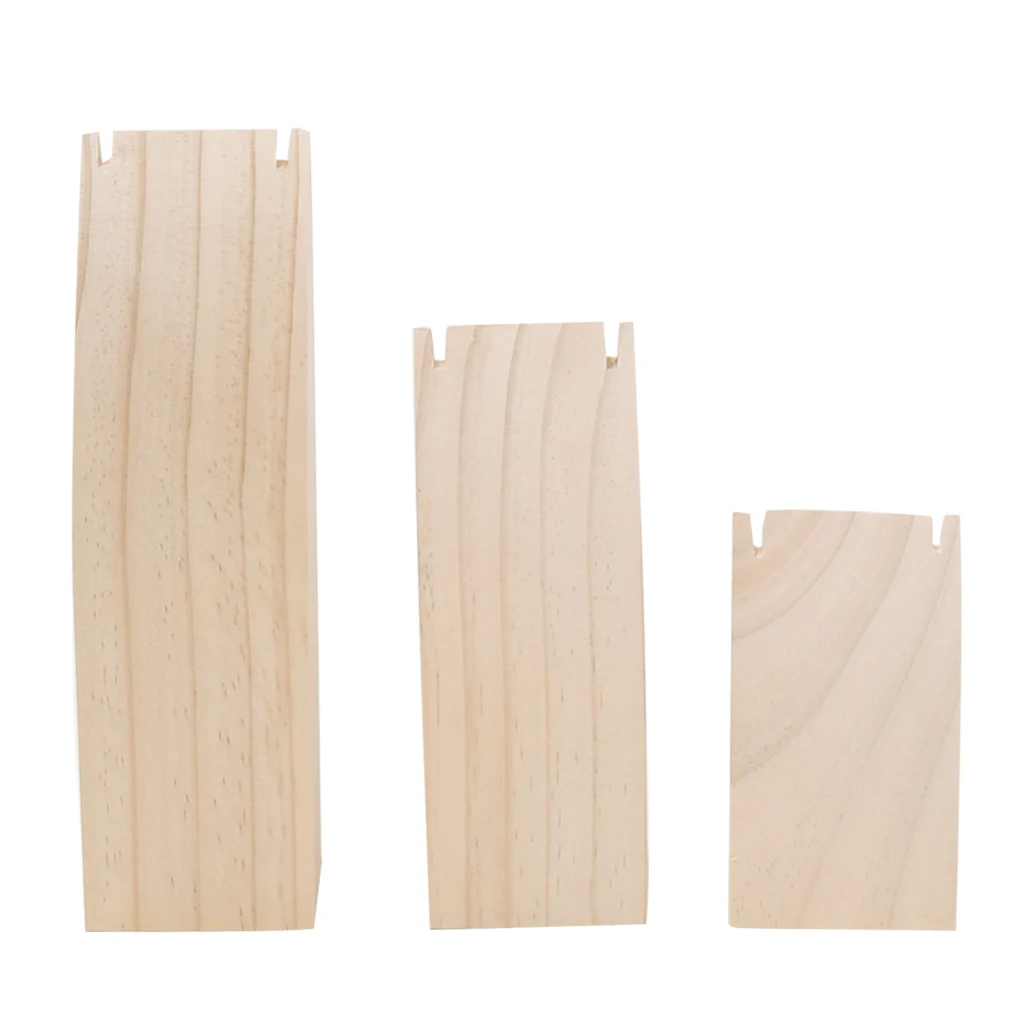 Неокрашенная подставка для цепочек и ожерелий из натурального дерева стеллаж