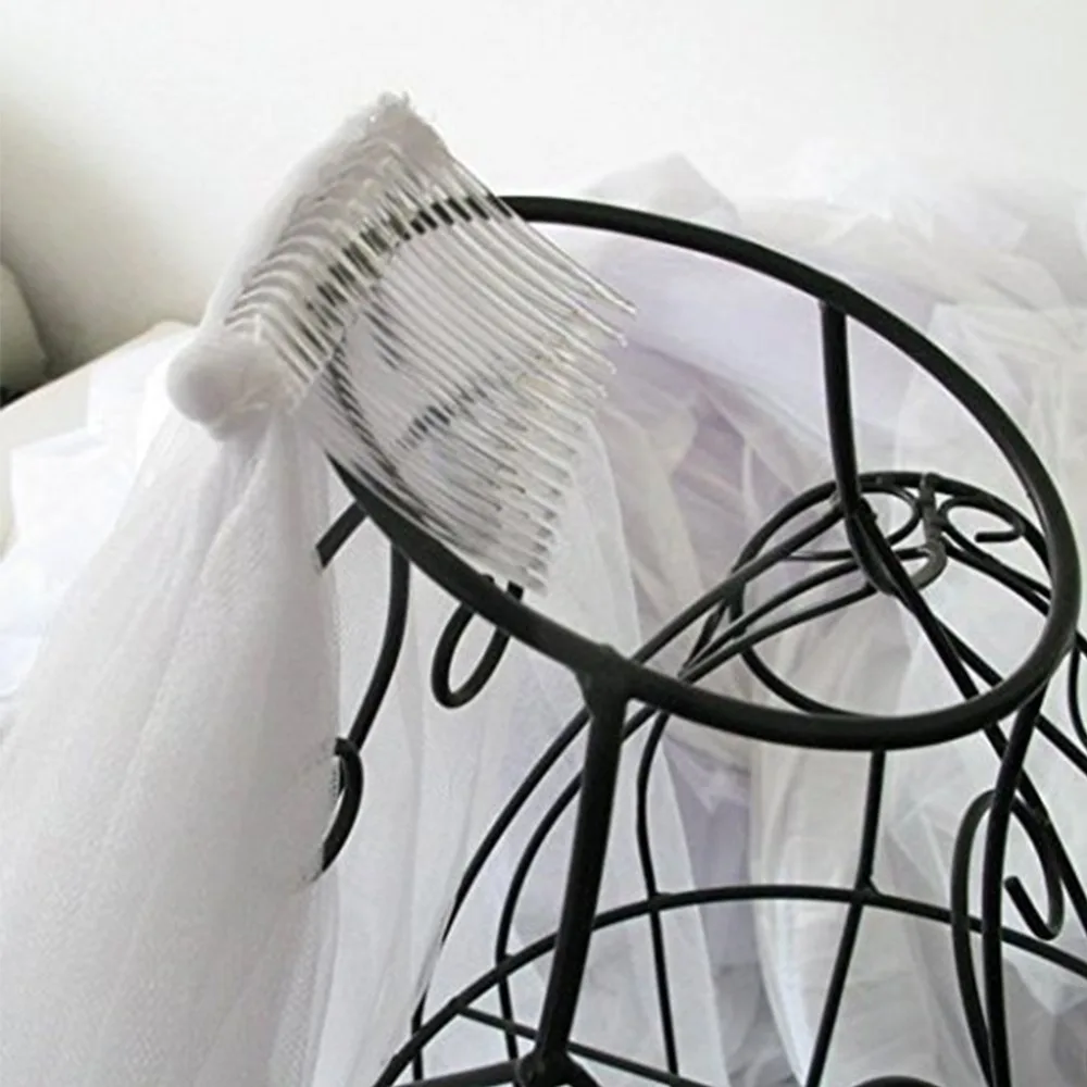 Новинка 2018 свадебные аксессуары двухслойная свадебная фата с краями из ленты