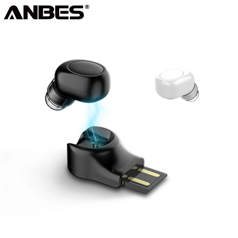ANBES мини беспроводные наушники Bluetooth V4.1 гарнитура Hands-free наушники-вкладыши с