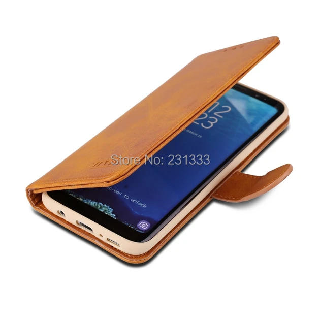 C-ku для Samsung Galaxy S9 S7 EDGE S6 S8 PLUS ретро матовый кожаный чехол-кошелек ID карта деньги