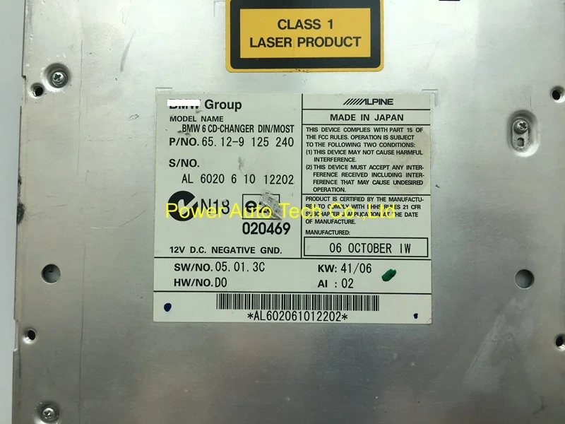 Alpine 6 cd changer с большинства функций для Bmw E60 F18 520 523 525 528 530 535 радио систем |
