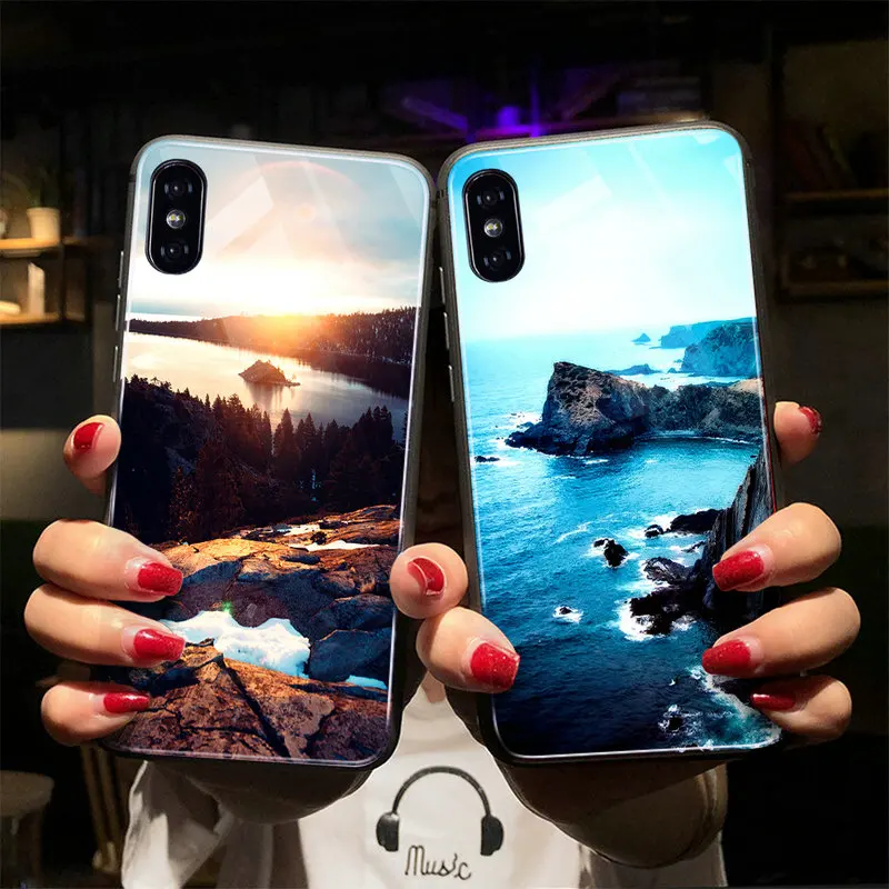 Роскошный чехол из закаленного стекла для Redmi Note 7 6 Xiaomi 9 SE Plus 5X 6X |