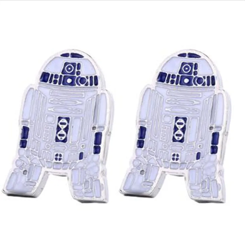 Hsic Звездные войны запонки Пробуждение силы BB8 BB-8 r2d2 Droid робот фигурку штурмовика рубашка бренд манжеты Пуговицы