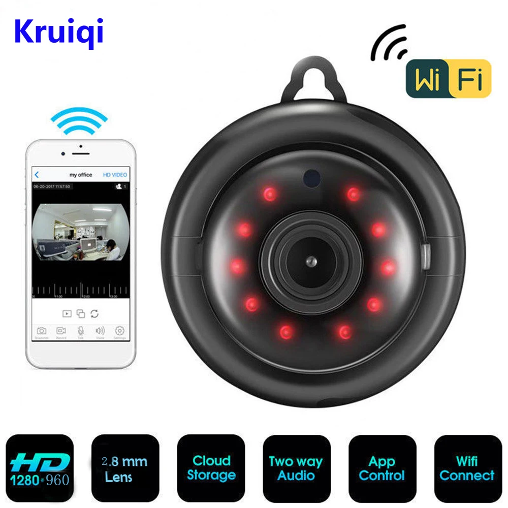 IP камера Kruiqi 960P 720P для домашней системы безопасности беспроводная мини с