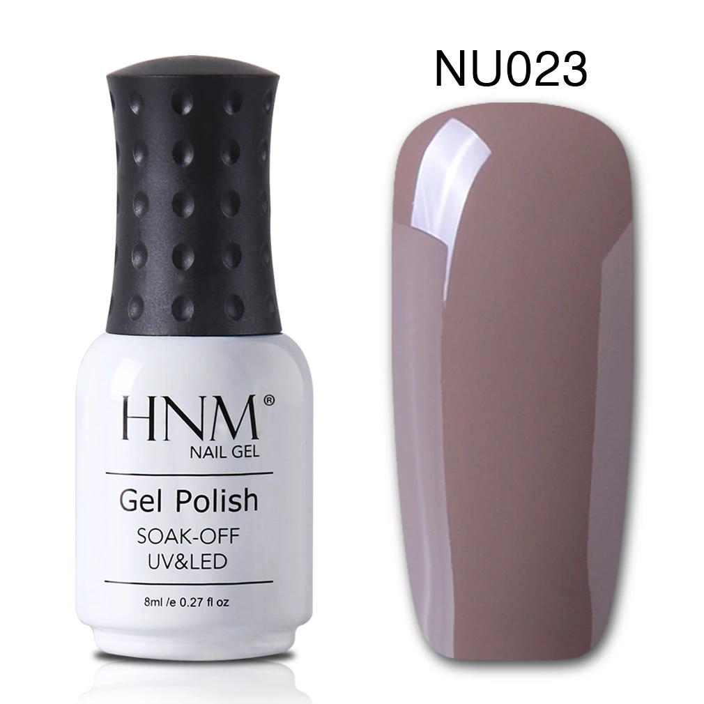NU023 HNM УФ 8 мл УФ-гель для ногтей серый телесный цвет серия для дизайна ногтей замочить от лака Лак для рисования Гель лак основа верхнее покрытие - Цвет: NU023