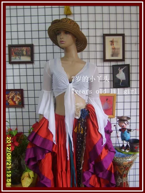 

Belly Dance top Transparent Thin Belly Dance 7 Flare Blouse Top CE19