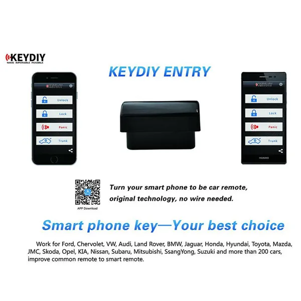 KEYDIY B-OBD KD вход для смартфонов на автомобильные пульты замок входа/разблокировка/багажник KD OBD вход лучший выбор для смартфона ключ