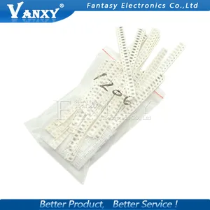 33 значения * 20 шт. = 7 20 шт. 1206 комплект SMD резисторов 14 Вт 0,25 Вт 5% 1 Ом  10 МОм набор компонентов сделай сам Новый и оригинальный