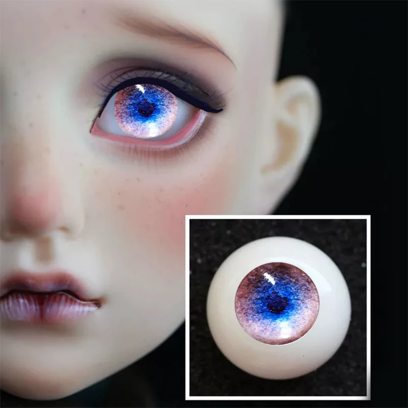 Мячик для глаз PInky blue BJD 8 мм 12 14 20 22 кукол аксессуары ручной работы очков кукла 1/4 1/3