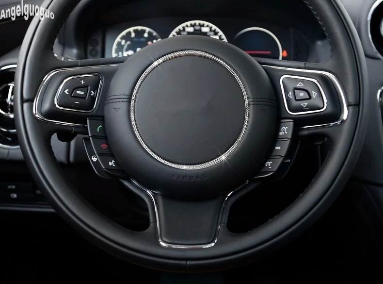 Обновление роскошный для Jaguar XF XE XJ L F-PACE F-TYPE аксессуары Автомобильный руль логотип рамка украшение кольцо крышка наклейка