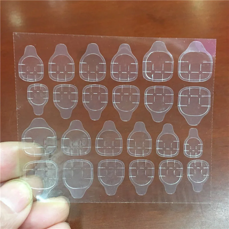 Горячая распродажа 10 листов/упаковка прозрачная Двухсторонняя клейкая Стикеры