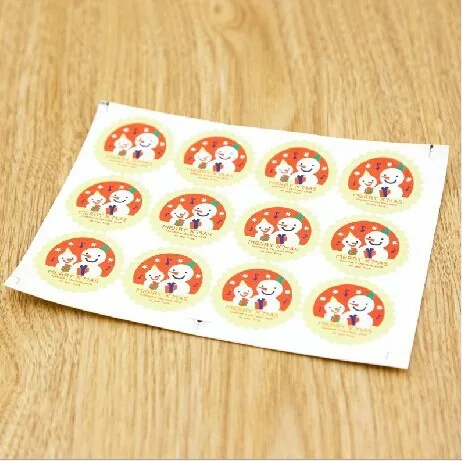 240 шт. бумажная наклейка с рождеством подарочная упаковка Уплотнительная для