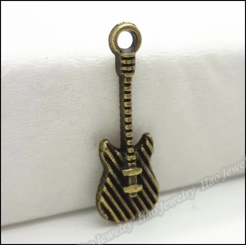 100 шт. винтажные брелоки музыкальные инструменты подвеска античные бронзовые