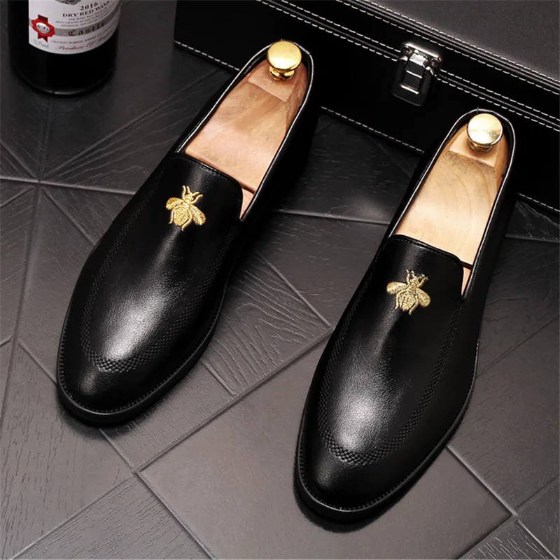 Мужские туфли-оксфорды на плоской подошве с вышивкой | Обувь