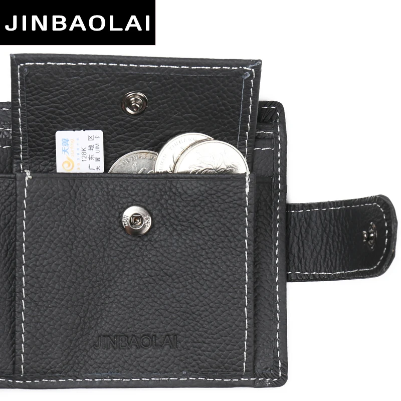 Кошелек JINBAOLAI из натуральной кожи мужские кошельки кошелек держатель для денег и