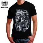 Мужские 3D футболки с изображением волка, модная черно-белая футболка с принтом, повседневные футболки из 100% хлопка, новинка, топы с короткими рукавами в стиле рок, Homme Hipster