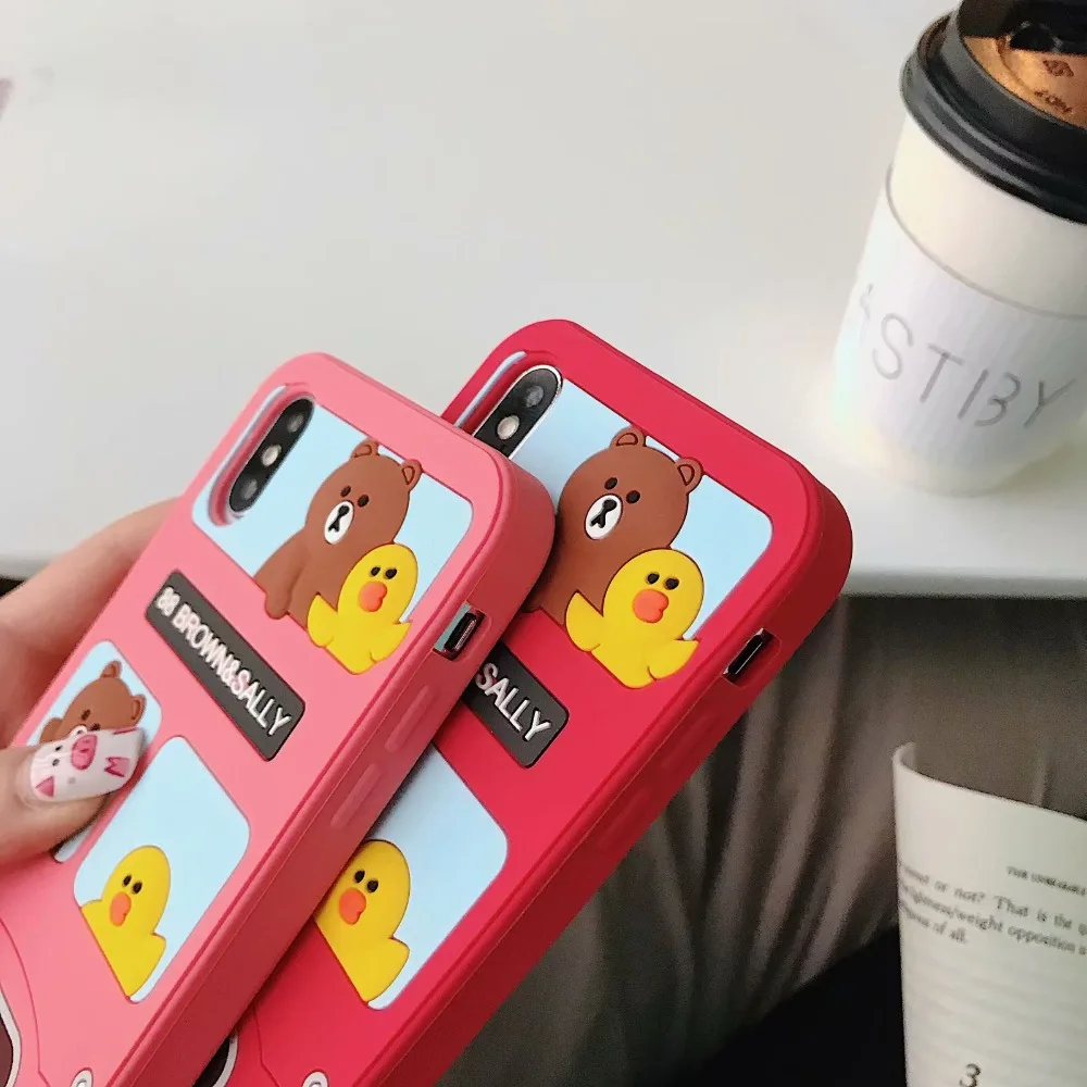 Персонализированные 3d чехол для iPhone 7 8 Plus 6 6s плюс милые Мультяшные животные