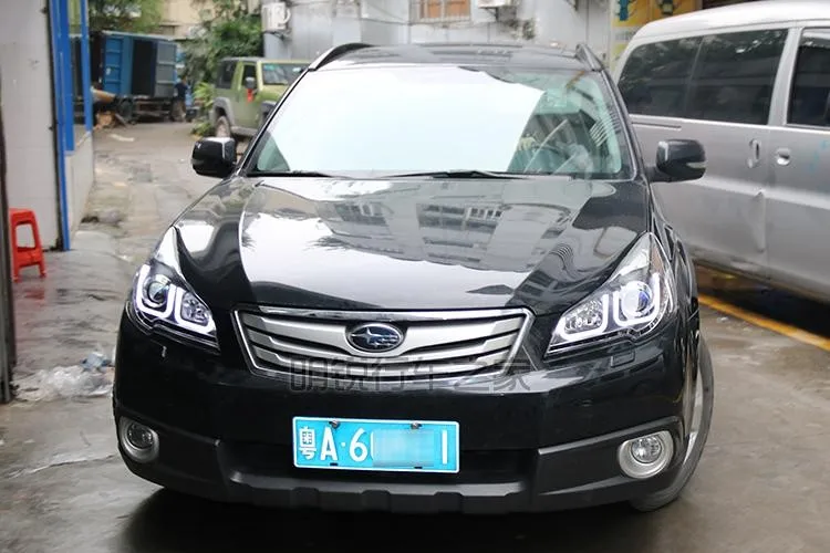 Автомобильный Стильный чехол на голову для Subaru Outback 2010 2011 2012 фары светодиодный DRL Объектив Двойной Луч би-ксенон HID