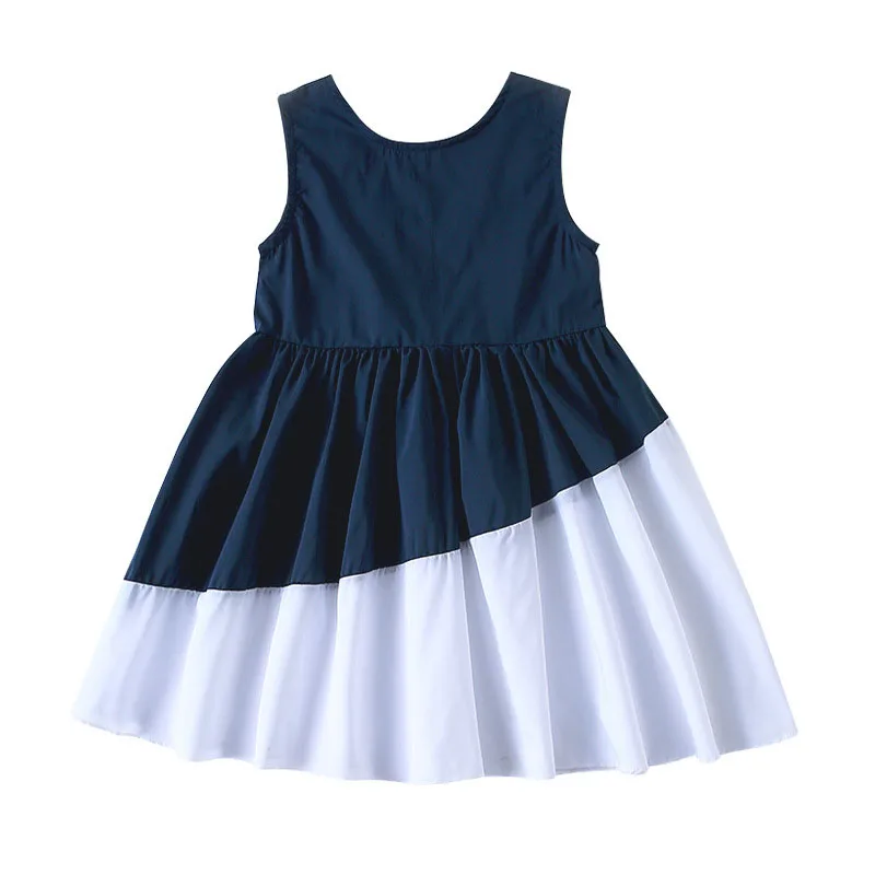 

Girls Dress 2018 Summer Girls Bow Stitching Evening Dresses Baby Girls Party Dress For 3-14 Years Children Clothes Kids Clothing